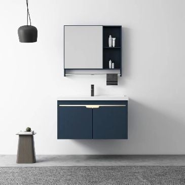 bộ Tủ Chậu Lavabo Nhôm Kèm Gương BRODA LT-JV29