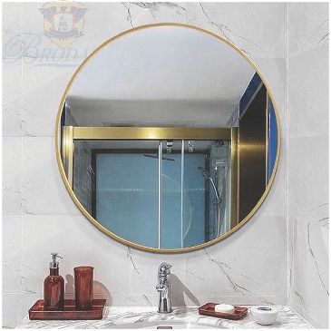 Gương viền nhôm mầu vàng BRODA