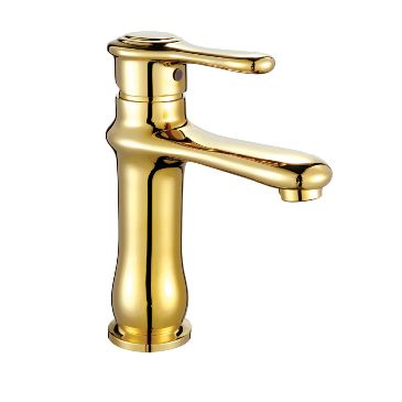 VÒI LAVABO NÓNG LẠNH MẠ VÀNG CAO 30CM BRODA 9858