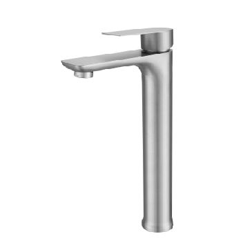 Vòi Lavabo Nóng Lạnh INOX Xám NANO 30cm INOX