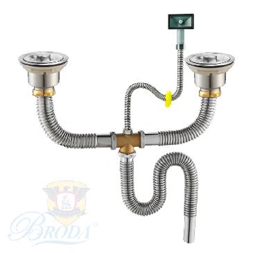 Bộ Xã Bồn Rửa Chén Đôi Inox 304 BRODA