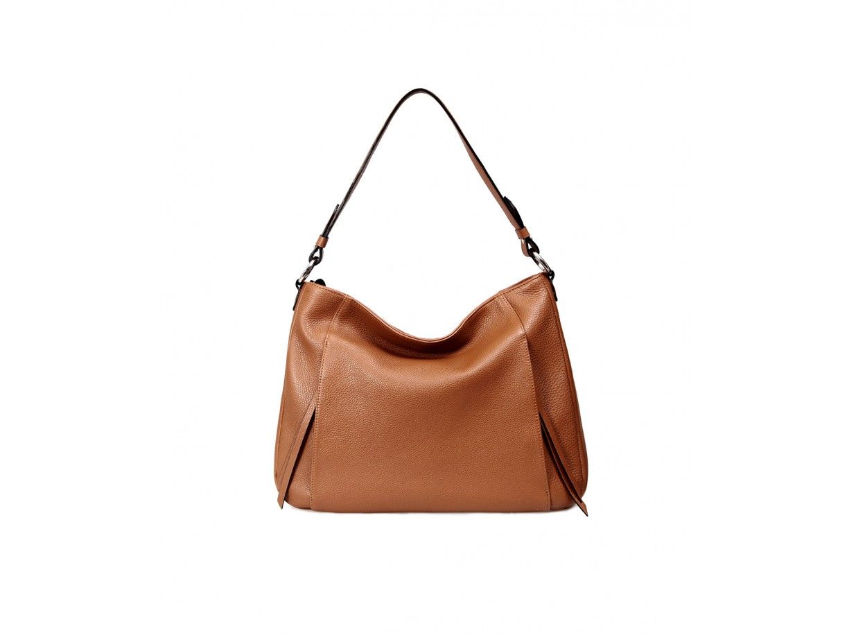 PATOO HOBO - IN NATURAL MILLED LEATHER - BROWN