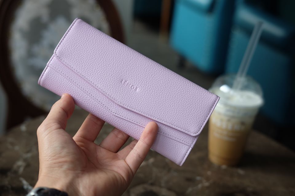 WALLET CERA - In Natural Milled Leather - Hồng tím - HP71-37