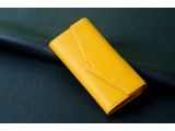VIC - Ví 3 gấp nữ da bò thật màu vàng - FP05-501