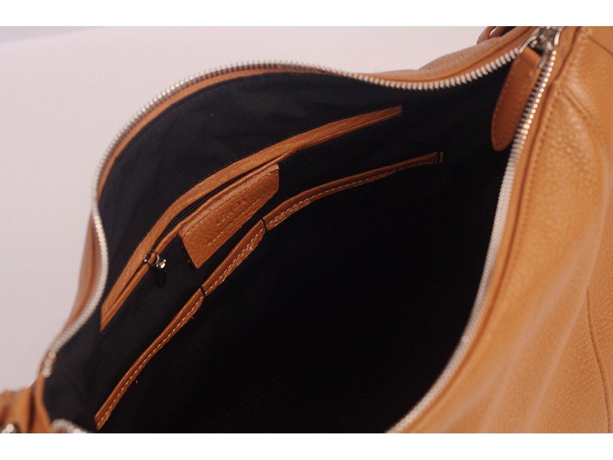 Varia Hobo - In Natural Milled Leather - Egyyptian Blue