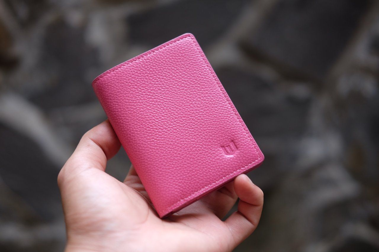 HESTIA- Ví 2 gấp nhỏ gọn Unisex da thật màu đen - IQ20-10