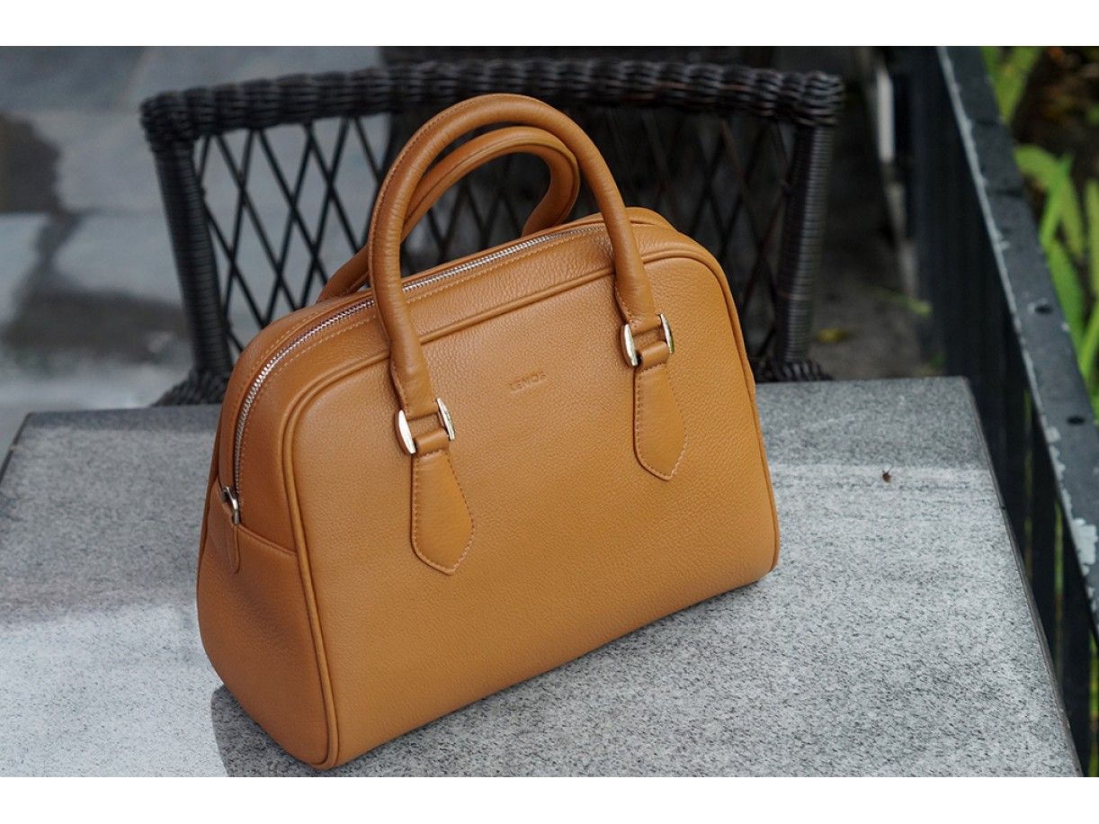MOLLU SHELL - IN NATURAL MILLED LEATHER - BROWN
