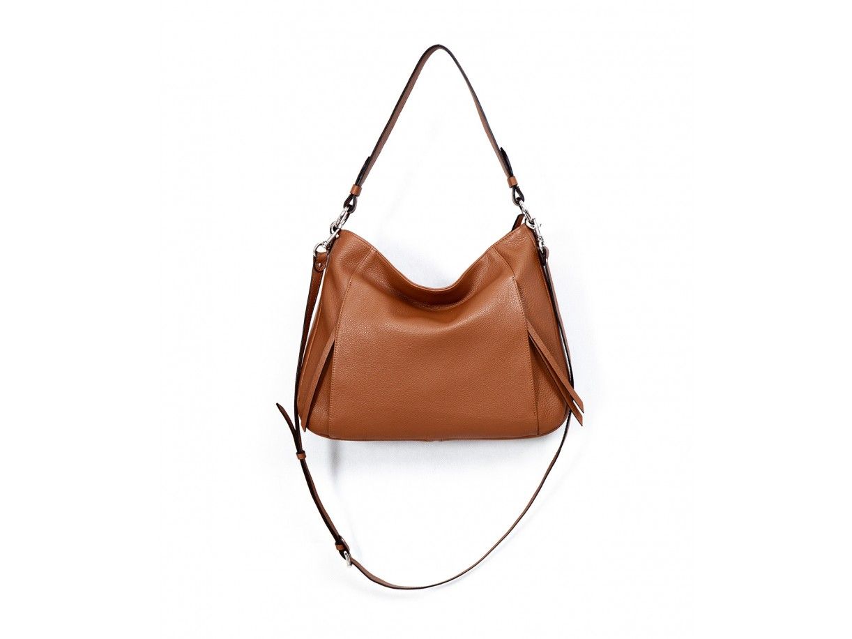 PATOO HOBO - IN NATURAL MILLED LEATHER - BROWN