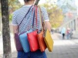 MONTANA CROSSBODY BAG - Túi đeo chéo nữ da thật màu cam - GY21-40