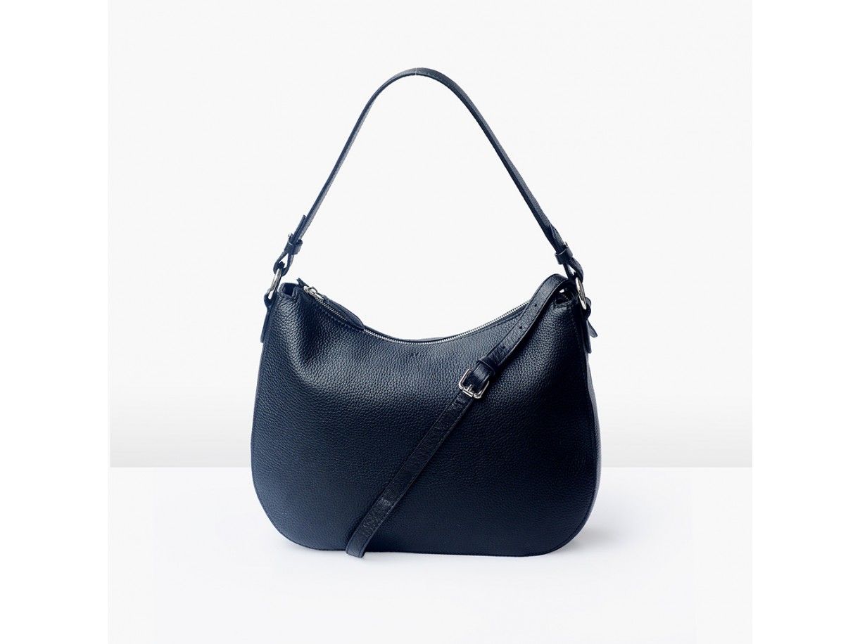 LUNA HOBO - TÚI XÁCH TAY NỮ DA THẬT CAO CẤP MÀU ĐEN - GX01-10