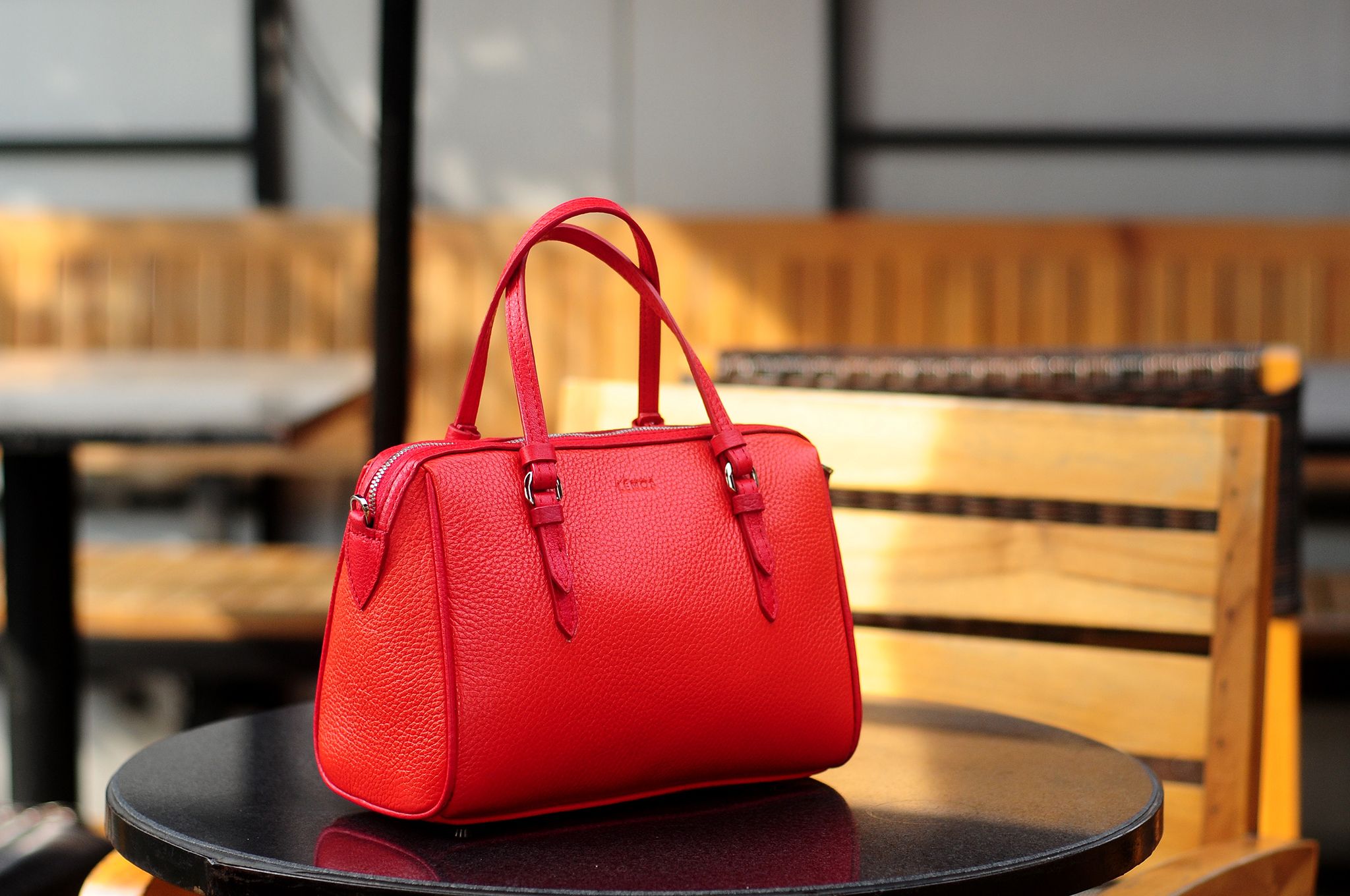 MAYA DUFFLE BAG - IN NATURAL MILLED LEATHER - GX03-34