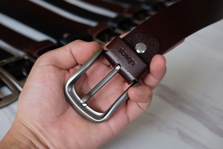 KONG - Dây thắt lưng nam da thật 1 lớp nguyên miếng màu nâu YJ61 -20