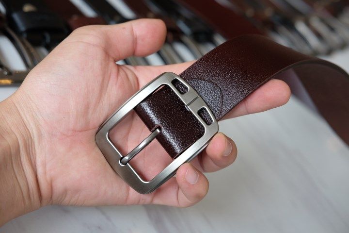 KONG - Dây thắt lưng nam da thật 1 lớp nguyên miếng màu nâu YJ60 -20