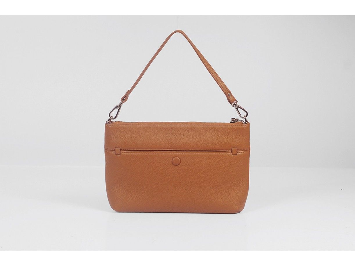 CROSSBODY BAG - IN NATURAL MILLED LEATHER - GV75-20