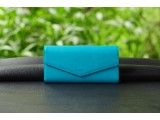 VIC - Ví 3 gấp nữ da bò thật màu xanh nước biển - FP05-771