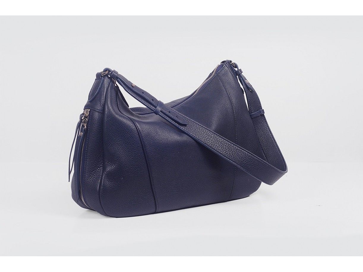 Varia Hobo - In Natural Milled Leather - Black