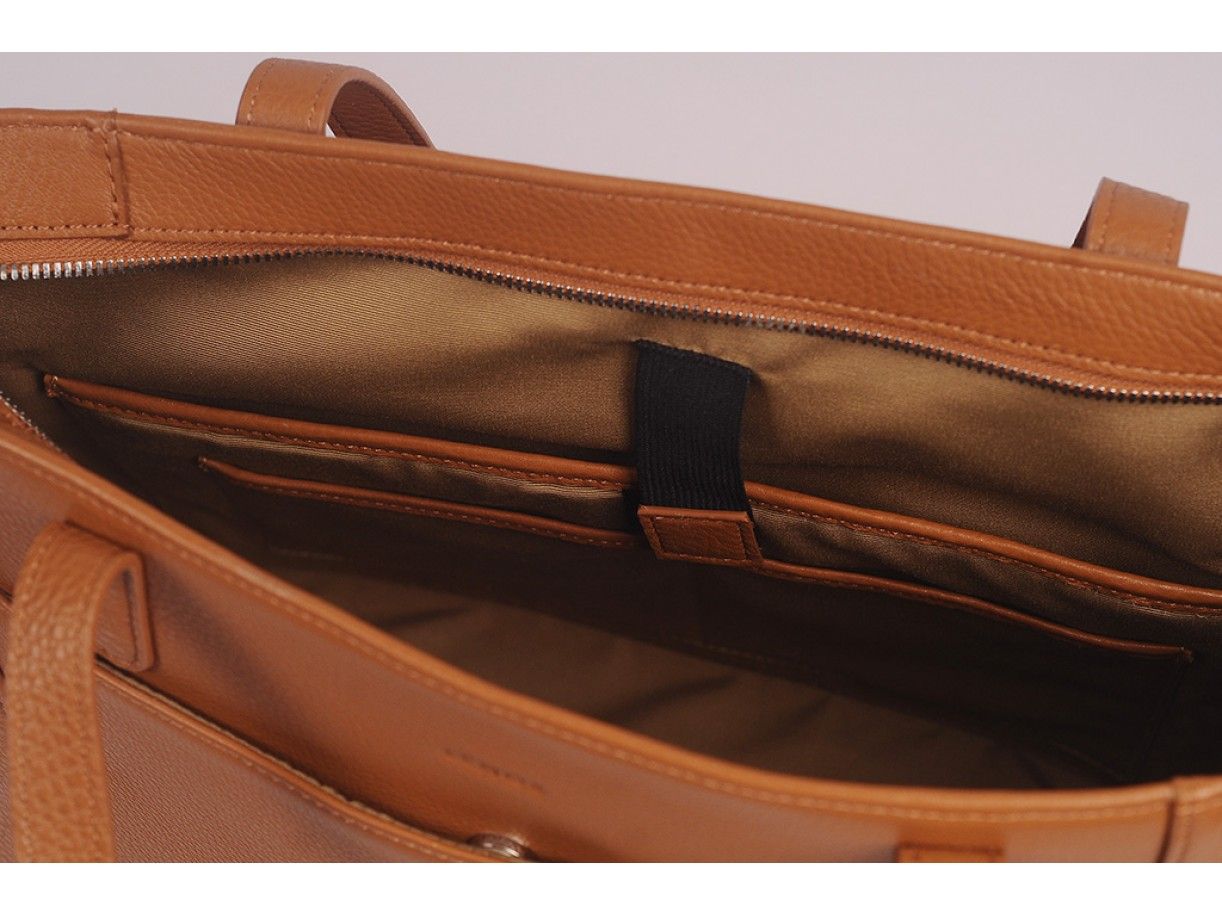 Far-Flu Tote - In Natural Milled Leather - Blown