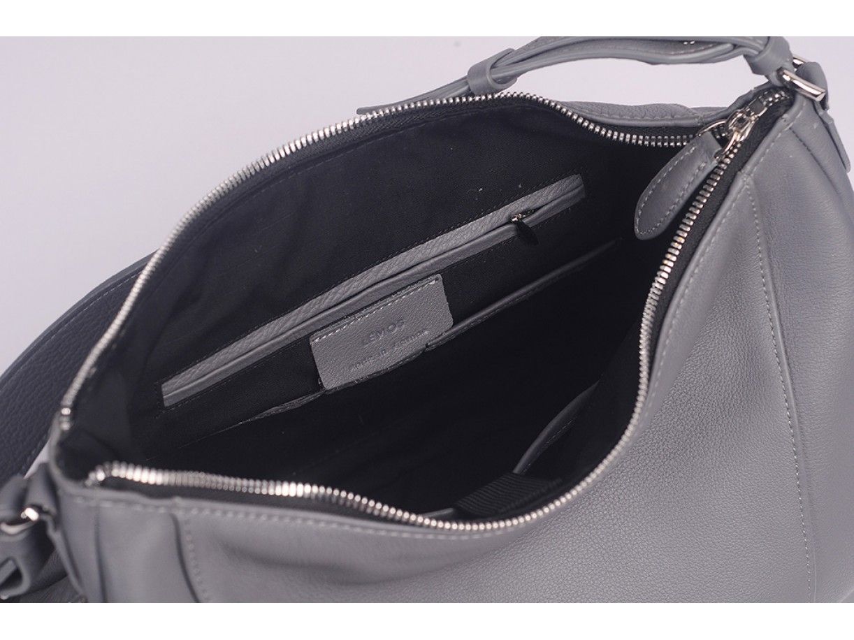 Varia Hobo - In Natural Milled Leather - Gray