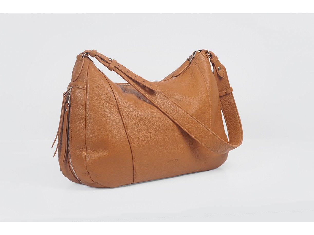 Varia Hobo - In Natural Milled Leather - Brown
