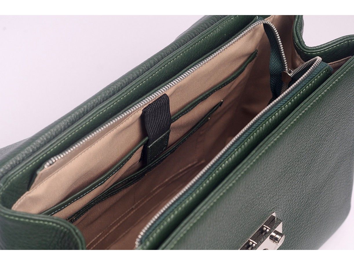 TRANSFORMERS - IN NATURAL MILLED LEATHER - GREEN