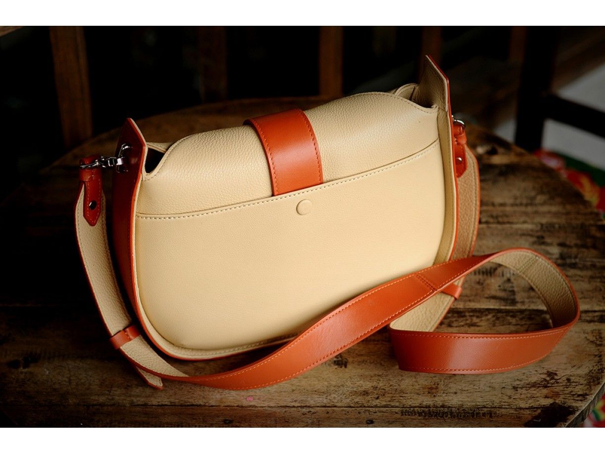 Sassy Crossbody - In Natural Milled Leather - Black