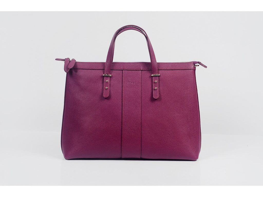 ORATOR - IN NATURAL MILLED LEATHER - PURPLE