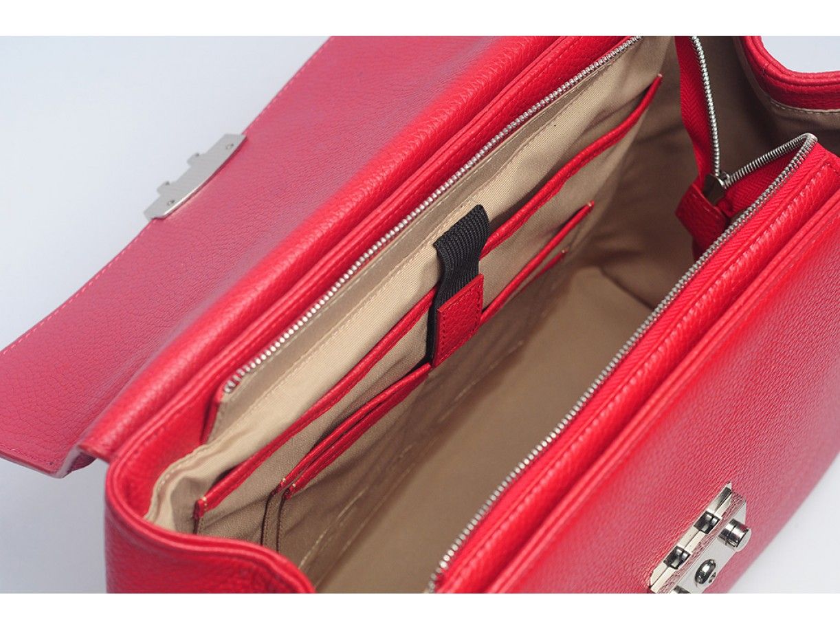 TRANSFORMERS - IN NATURAL MILLED LEATHER - ORANGE RED