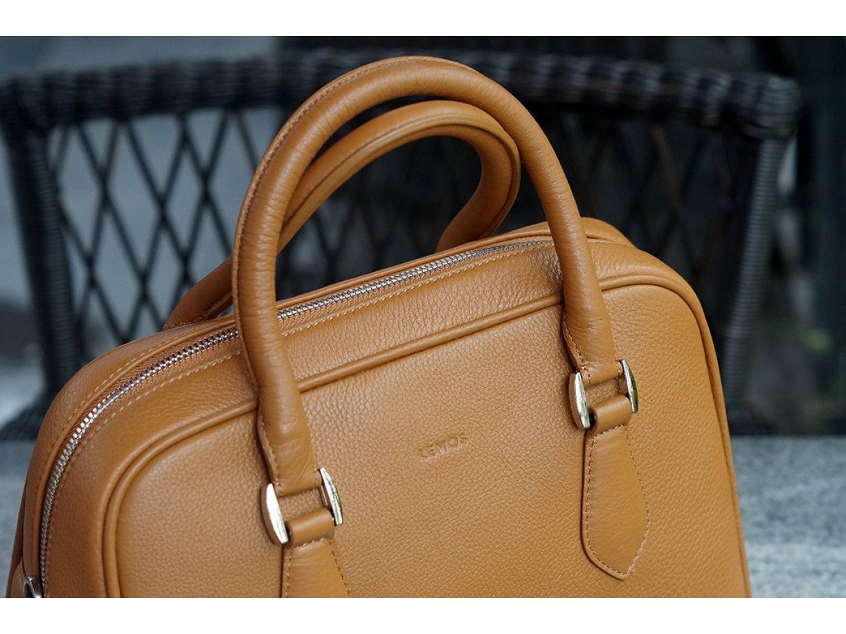 MOLLU SHELL - IN NATURAL MILLED LEATHER - BROWN