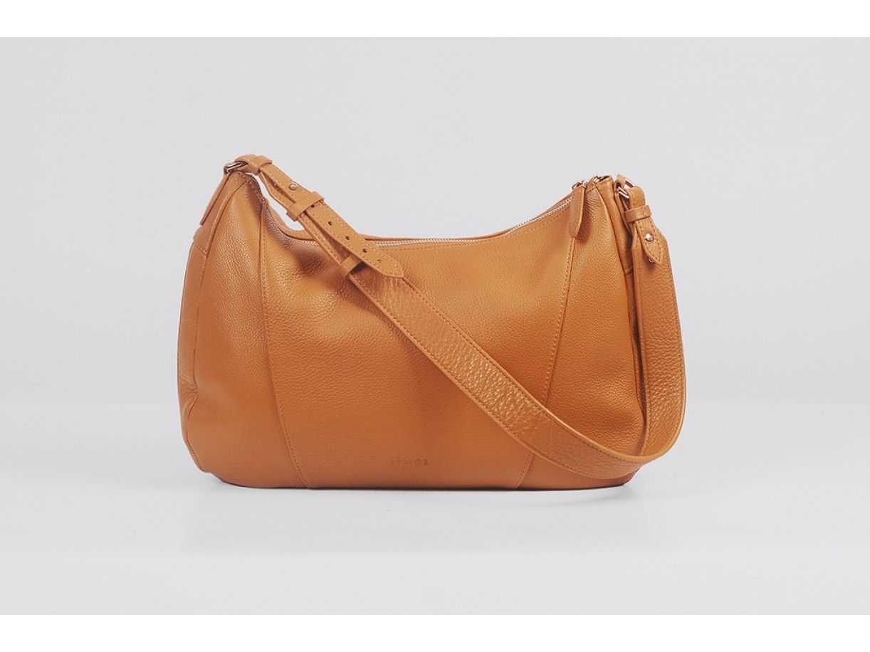 Varia Hobo - In Natural Milled Leather - Brown