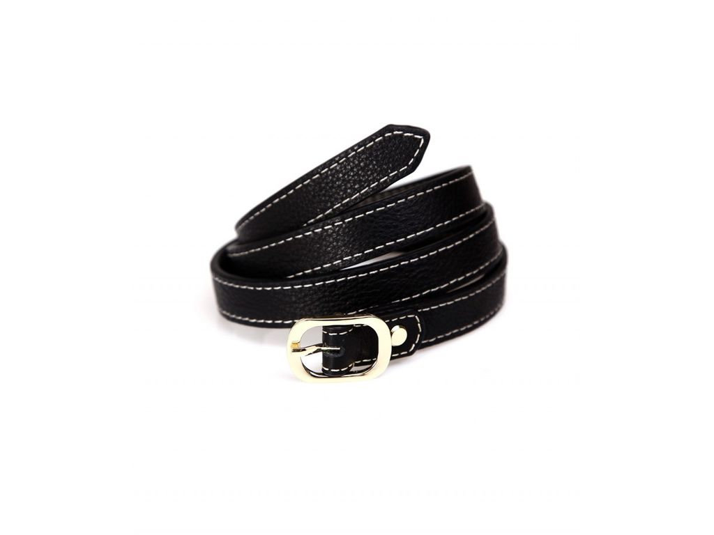 WOMEN'S BELTS - Dây thắt lưng nữ da thật màu đen - FP08G-10