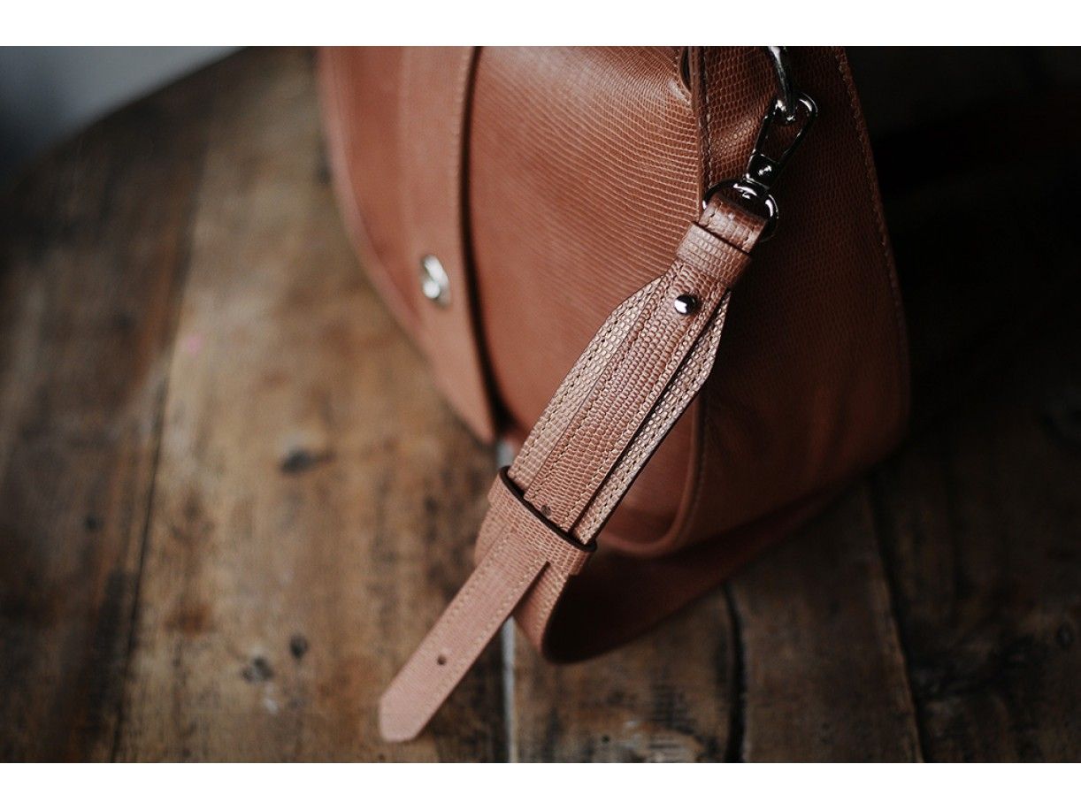 Sassy Crossbody - In Natural Milled Leather - Brown