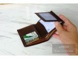 Ví nam Oppa da bò thật dáng ngang có cánh lật màu nâu - HX23-20
