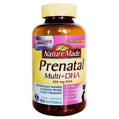 Thực phẩm chức năng Vitamin Bầu Nature Made Prenatal Multi DHA 200mg 150 Viên