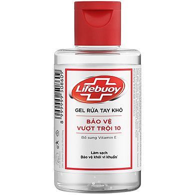 Gel Rửa Tay Khô Sạch Siêu Nhanh Lifebuoy Bảo Vệ Vượt Trội 10 (Chai Nắp 100ml)