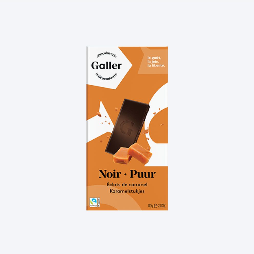 Galler Tablet Dark Caramel Chips 70%