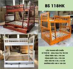 Giường Tầng KaYa ( 1m2 – 1m ) Gỗ Tự Nhiên