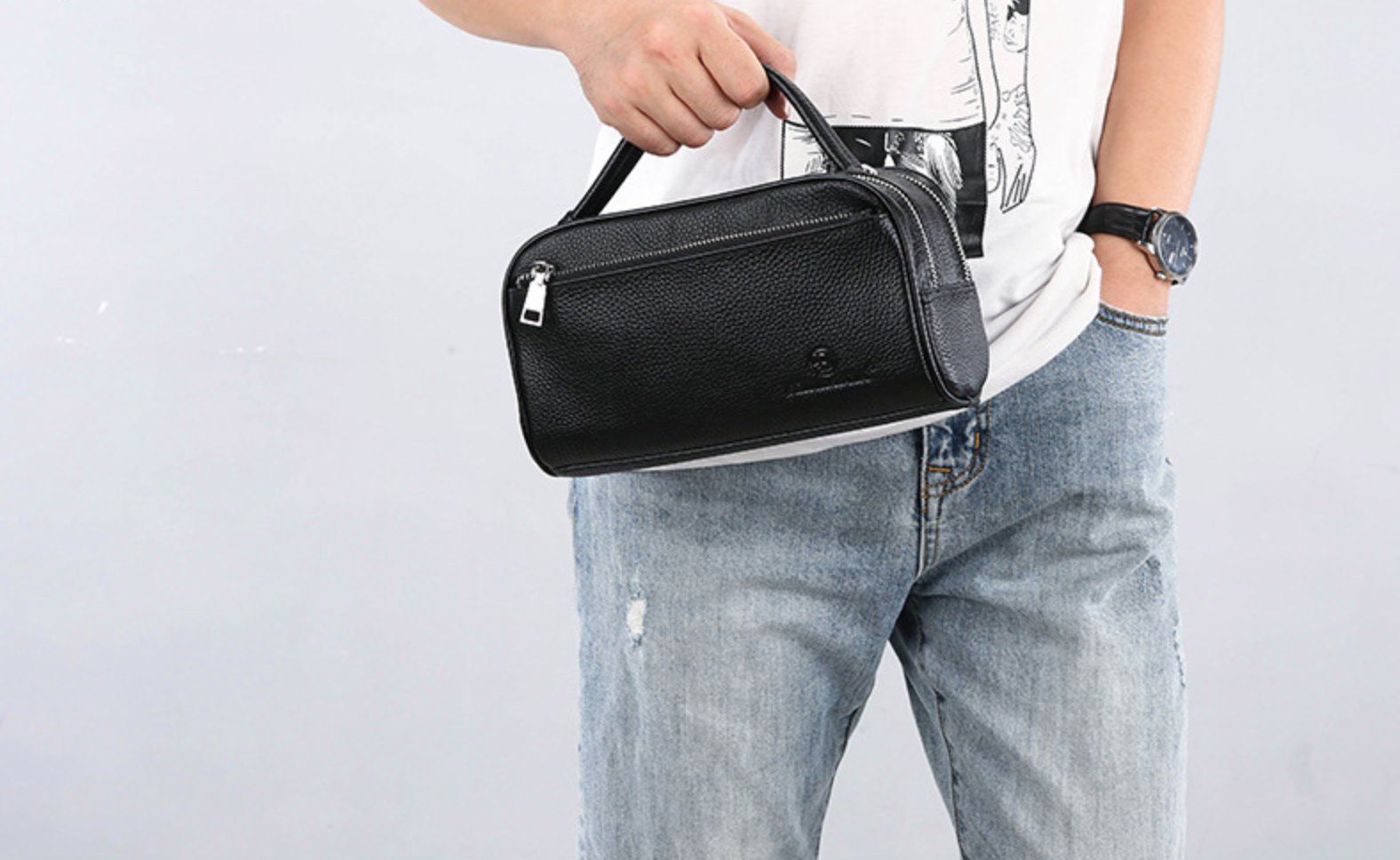  Ví Cầm Tay CLUTCH Nam Da Bò Nhập Khẩu CLH229 