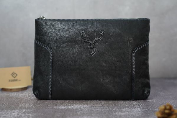  Ví Cầm Tay CLUTCH Nam Da Bò VEG Patina Ý Nhập Khẩu Cao Cấp CLH249 