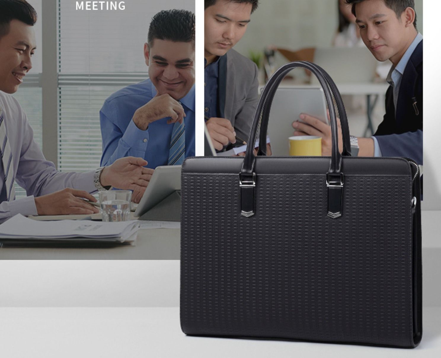 Cặp Da TAIGA Cao Cấp Khóa Số Đựng Laptop & Hồ Sơ TUDA SBM407