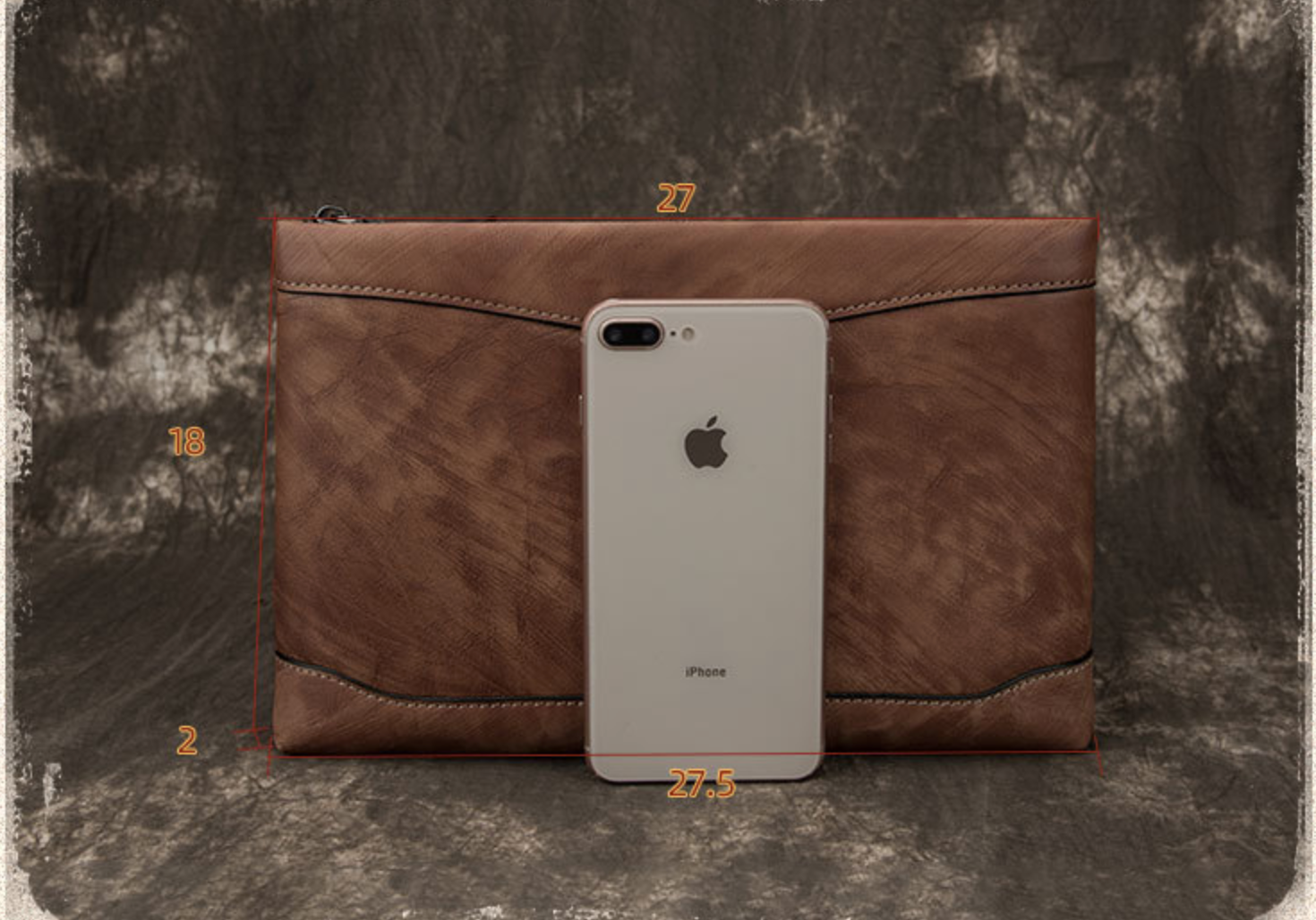 Ví Cầm Tay CLUTCH Nam Da Bò VEG Patina Nhập Khẩu CLH154