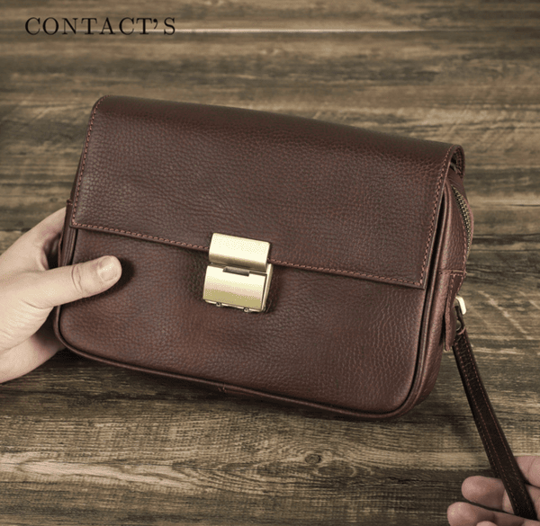 Ví Cầm Tay CLUTCH Khóa Số Da Bò Cao Cấp CONTACTS CLH371