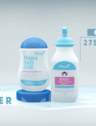 COMBO HANA SOFT & SILK VÀ SỮA TẮM GỘI BABY TOP TO TOE WASH - Hanayuki Asia
