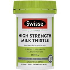 Viên Uống Bổ Gan Liều Cao Swisse High Strength Milk Thistle 35000mg Lọ 60 Viên