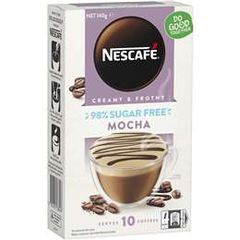 Cà phê pha sẵn Nescafe Coffee Sachets 98% Suger Free Mocha/ hộp 10 gói - Mua 3 hộp -> 150k/ hộp