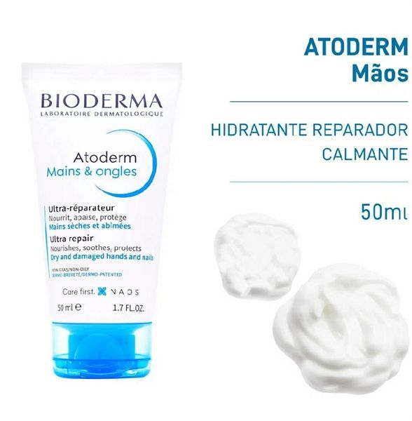 Kem Dưỡng Da Tay Bioderma Atoderm Mains & Ongles Của Pháp Tuýp 50ml