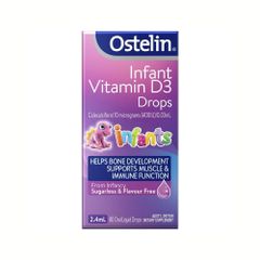 Vitamin D3 dạng giọt cho trẻ sơ sinh Ostelin Infant Vitamin D3 Drops của Úc 2.4ml