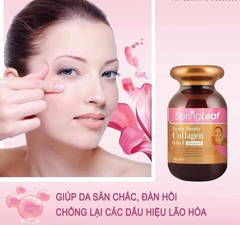 Viên uống collagen Spring Leaf Inner Beauty Collagen 6 in 1 của Úc 90 viên