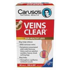 Viên uống hỗ trợ cải thiện suy giãn tĩnh mạch Caruso’s Veins Clear của Úc 60 viên