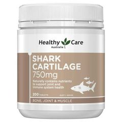 Healthy Care Shark Cartilage 750mg - Viên Uống Sụn Vi Cá Mập Lọ 200 Viên