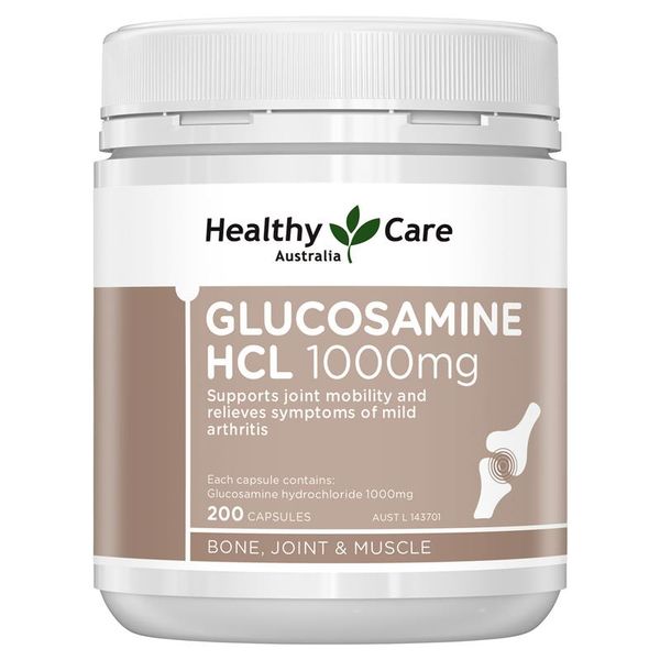 Hỗ trợ bổ xương khớp Healthy Care Glucosamine HCL 1000mg của Úc 200 viên